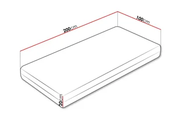 Joustinpatja Arigna 100x200 cm - Huonekalut - Sänky - Patja - Joustinpatjat