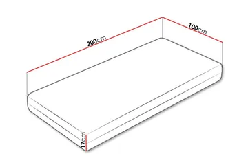 Joustinpatja Arigna 100x200 cm - Huonekalut - Sänky - Patja - Joustinpatjat