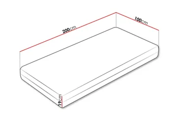 Joustinpatja Arigna 100x200 cm - Huonekalut - Sänky - Patja - Joustinpatjat