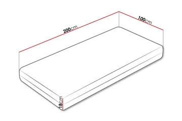 Joustinpatja Arigna 100x200 cm - Huonekalut - Sänky - Patja - Joustinpatjat