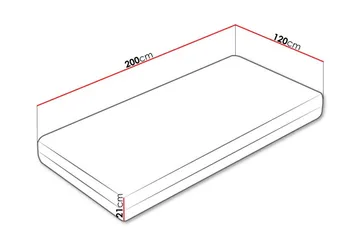 Joustinpatja Arigna 120x200 cm - Huonekalut - Sänky - Patja - Joustinpatjat