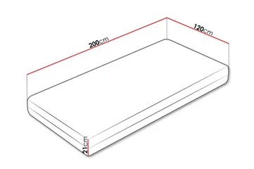 Joustinpatja Arigna 120x200 cm - Huonekalut - Sänky - Patja - Joustinpatjat