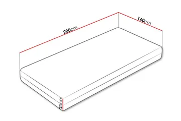 Joustinpatja Arigna 160x200 cm - Huonekalut - Sänky - Patja - Joustinpatjat