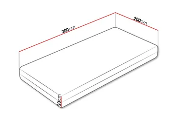 Joustinpatja Arigna 200x200 cm - Huonekalut - Sänky - Patja - Joustinpatjat