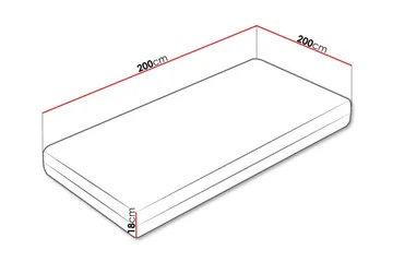 Joustinpatja Arigna 200x200 cm - Huonekalut - Sänky - Patja - Joustinpatjat