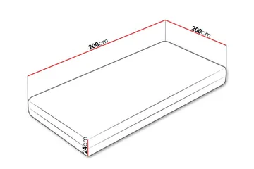 Joustinpatja Derry 200x200 cm - Huonekalut - Sänky - Patja - Joustinpatjat