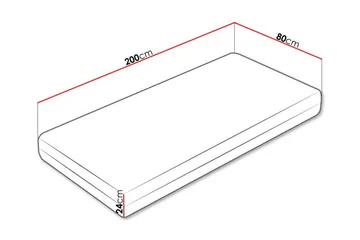 Joustinpatja Derry 80x200 cm - Huonekalut - Sänky - Patja - Joustinpatjat