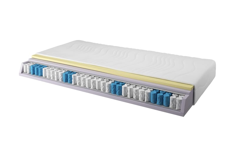 Joustinpatja Lotario 120x200 Pussi Medium/Pehmeä - Valkoinen - Huonekalut - Sänky - Patja - Joustinpatjat