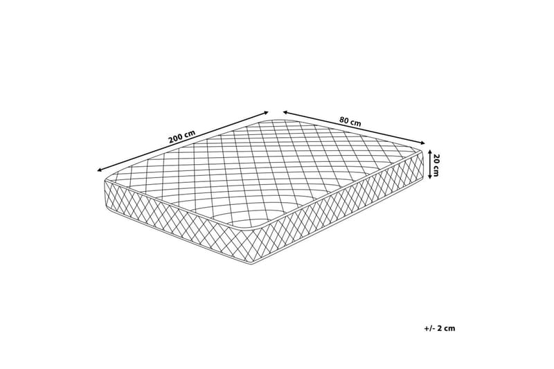 Joustinpatja Mcclellans Kaksipuoleinen 80x200 cm - Valkoinen - Huonekalut - Sänky - Patja - Joustinpatjat