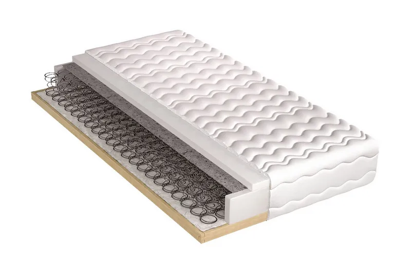 Patja Hela 200x80x21 cm - Harmaa / Valkoinen - Huonekalut - Sänky - Patja - Joustinpatjat