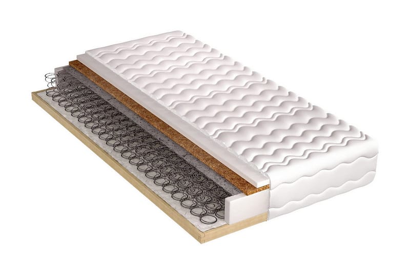 Patja Hela Plus 200x90x22 cm - Valkoinen - Huonekalut - Sänky - Patja - Joustinpatjat