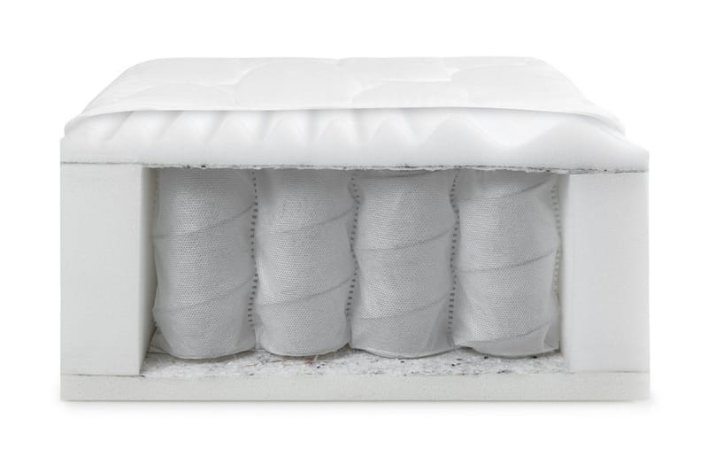 Patja Velvang 160x200 cm - Valkoinen - Huonekalut - Sänky - Patja - Joustinpatjat