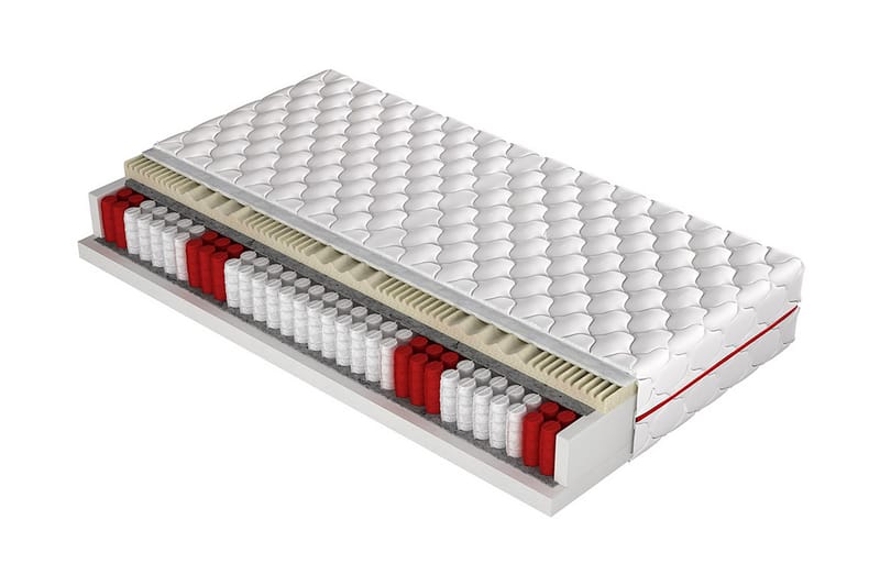 Patja Velvang 180x200 - Valkoinen - Huonekalut - Sänky - Patja - Joustinpatjat