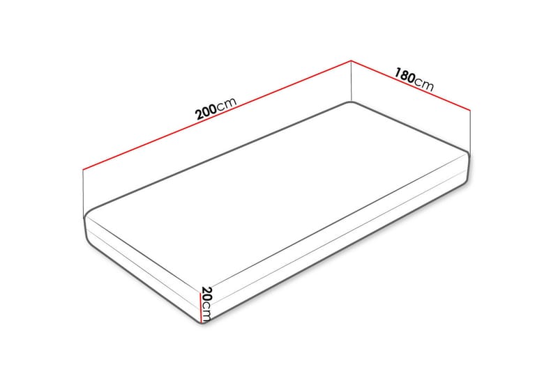 Profi Patja 200x180x20 cm - 180x200 - Huonekalut - Sänky - Patja - Joustinpatjat