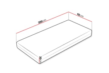 Profi Patja 200x90x20 cm - Huonekalut - Sänky - Patja - Joustinpatjat
