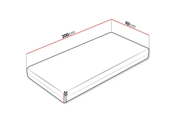 Profi Patja 200x90x20 cm - Huonekalut - Sänky - Patja - Joustinpatjat