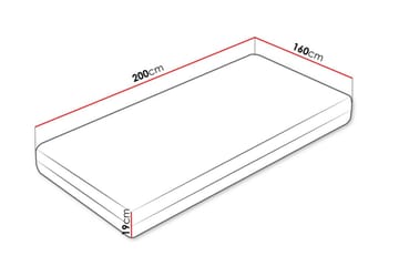 Milleryr Vaahdotusmadrassi 160x200 cm - Valkoinen - Huonekalut - Sänky - Patja - Vaahtomuovipatja