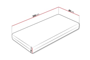 Norrebon Jousimadrassi 80x200 cm - Valkoinen - Huonekalut - Sänky - Patja - Joustinpatjat