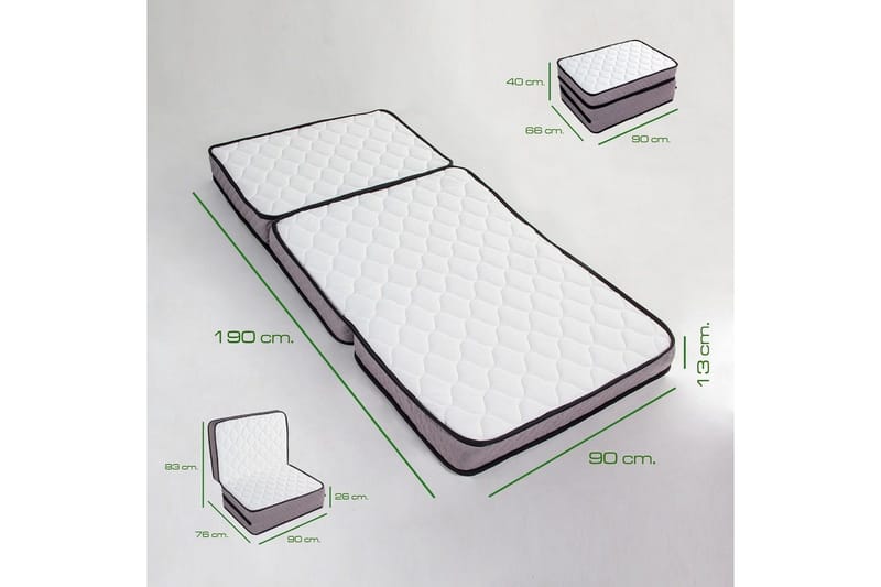 Patja Subra-paketti Valkoinen - Valkoinen - Huonekalut - Sänky - Patja - Vaahtomuovipatja