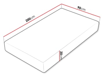 patja Patja CULTURE 20 VISCO H3, rullattu 90x200 cm - Huonekalut - Sänky - Patja - Vaahtomuovipatja