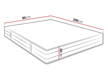 patja Patja MEDIQ H3 80x200 cm - Huonekalut - Sänky - Patja - Joustinpatjat