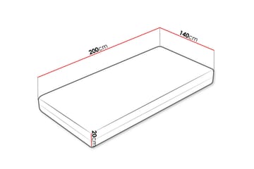 Profi Patja 200x140x20 cm - 140x200 - Huonekalut - Sänky - Patja - Joustinpatjat
