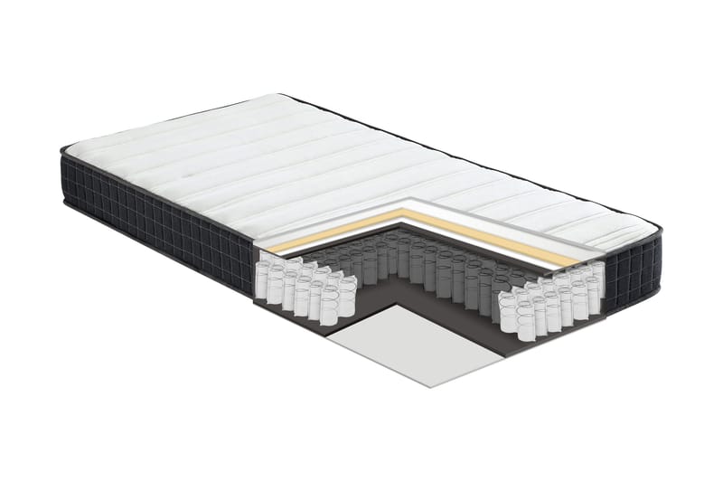 Jousipatja Harmonly Uno Pocket - Valkoinen/Harmaa - Huonekalut - Sänky - Patja - Petauspatja & sijauspatja