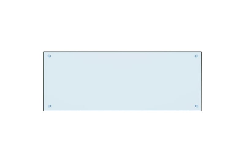 Keittiön roiskesuoja valkoinen 100x40 cm karkaistu lasi - Valkoinen - Huonekalut - Sänky - Patja - Petauspatja & sijauspatja
