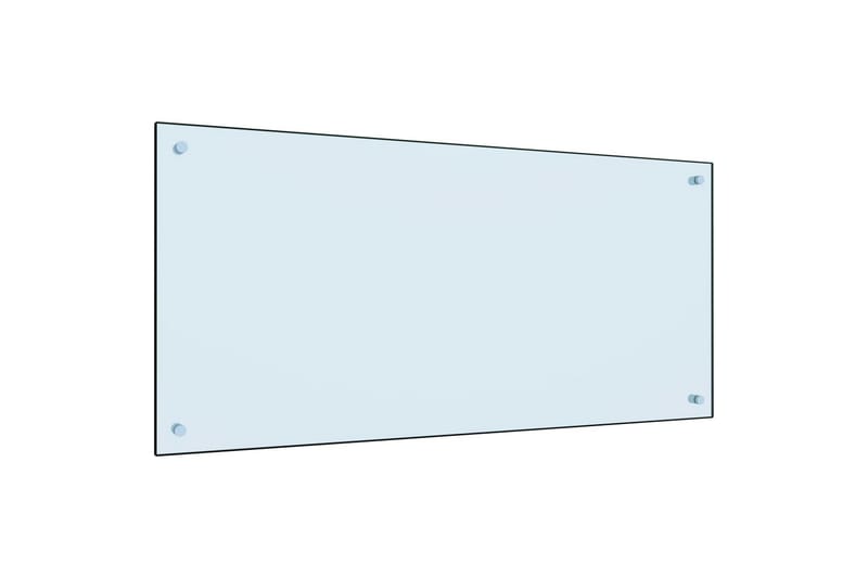 Keittiön roiskesuoja valkoinen 100x50 cm karkaistu lasi - Valkoinen - Huonekalut - Sänky - Patja - Petauspatja & sijauspatja