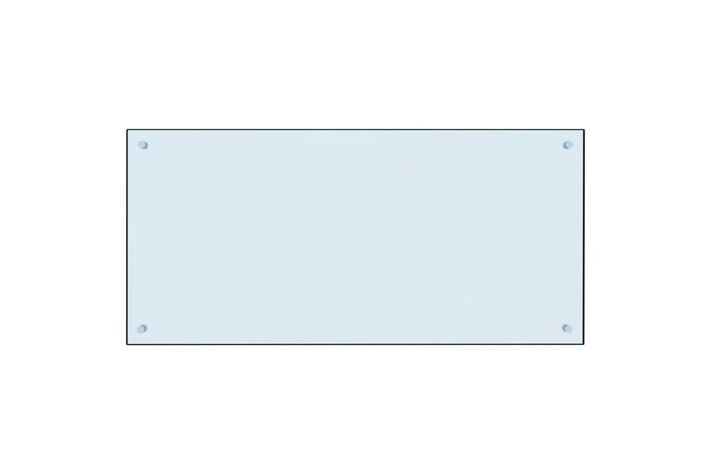 Keittiön roiskesuoja valkoinen 100x50 cm karkaistu lasi - Valkoinen - Huonekalut - Sänky - Patja - Petauspatja & sijauspatja