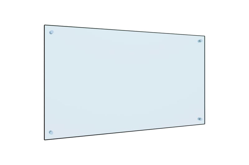 Keittiön roiskesuoja valkoinen 100x60 cm karkaistu lasi - Valkoinen - Huonekalut - Sänky - Patja - Petauspatja & sijauspatja