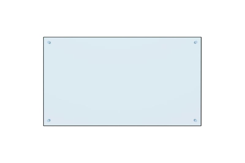 Keittiön roiskesuoja valkoinen 100x60 cm karkaistu lasi - Valkoinen - Huonekalut - Sänky - Patja - Petauspatja & sijauspatja