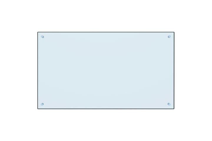 Keittiön roiskesuoja valkoinen 100x60 cm karkaistu lasi - Valkoinen - Petauspatja & sijauspatja