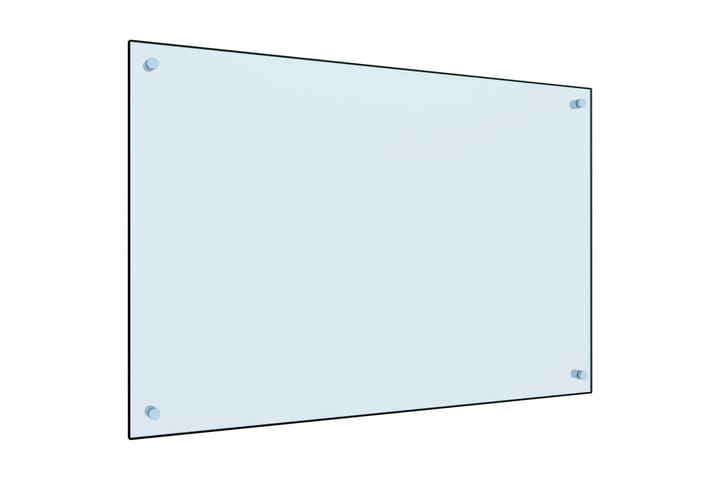 Keittiön roiskesuoja valkoinen 90x60 cm karkaistu lasi - Valkoinen - Petauspatja & sijauspatja