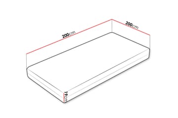 Patja Redinha 200x200 cm - Valkoinen - Huonekalut - Sänky - Patja - Petauspatja & sijauspatja
