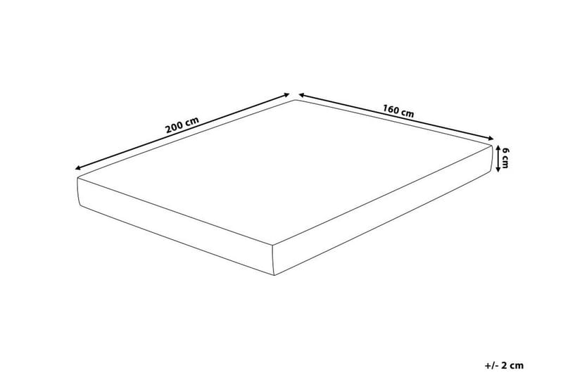 Sijauspatja Comfy 160x200 cm - Valkoinen - Huonekalut - Sänky - Patja - Petauspatja & sijauspatja