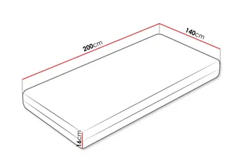 Solklint Jousipatja 140x200 cm - Valkoinen - Huonekalut - Sänky - Patja - Joustinpatjat