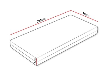 Solklint Jousipatja 90x200 cm - Valkoinen - Huonekalut - Sänky - Patja - Joustinpatjat