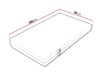 Unona Foam Patja 200x90 cm - Huonekalut - Sänky - Patja - Vaahtomuovipatja