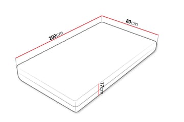 Unona Foam Patja 200x80 cm - Beige - Huonekalut - Sänky - Patja - Vaahtomuovipatja