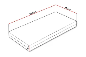 Vaahtomuovipatja Arigna 100x200 cm - Huonekalut - Sänky - Patja - Vaahtomuovipatja