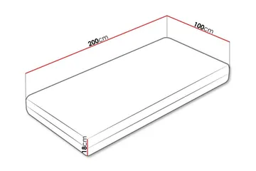 Vaahtomuovipatja Arigna 100x200 cm - Huonekalut - Sänky - Patja - Vaahtomuovipatja