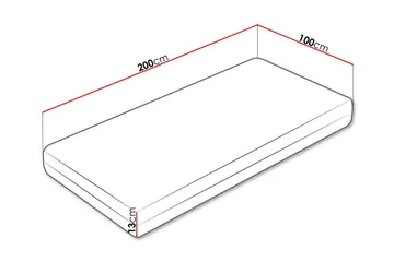 Vaahtomuovipatja Arigna 100x200 cm - Huonekalut - Sänky - Patja - Vaahtomuovipatja