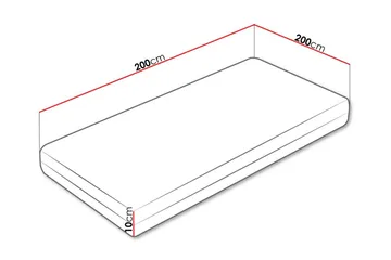 Vaahtomuovipatja Arigna 200x200 cm - Huonekalut - Sänky - Patja - Vaahtomuovipatja