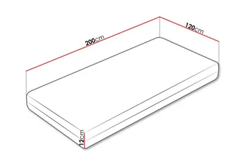 Vaahtomuovipatja Derry 120x200 cm - Huonekalut - Sänky - Patja - Vaahtomuovipatja