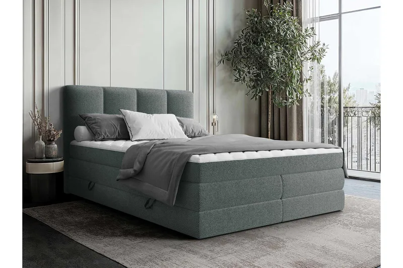 Pinta Säilytyssänky 140x200 cm - Harmaa - Huonekalut - Sänky - Sängyt säilytystilalla