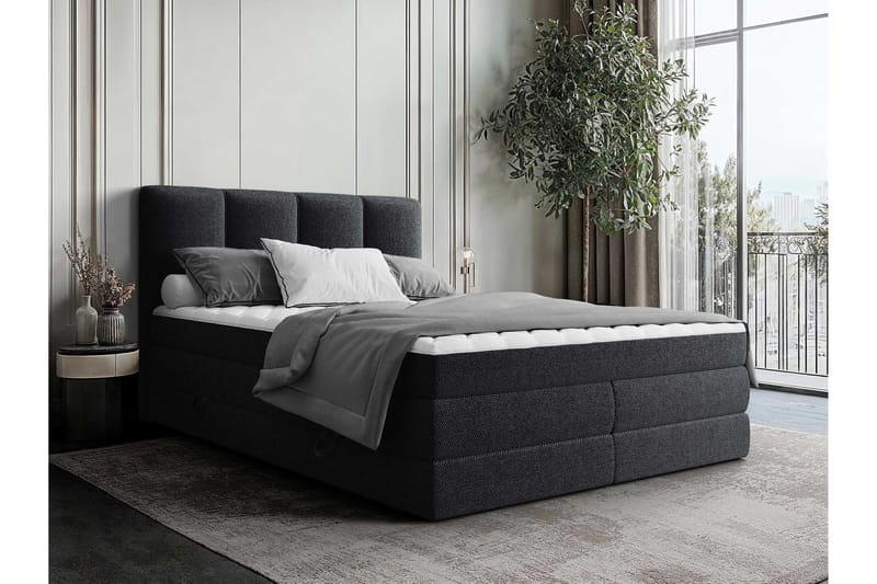 Pinta Säilytyssänky 160x200 cm - Ruskea/Musta - Huonekalut - Sänky - Sängyt säilytystilalla