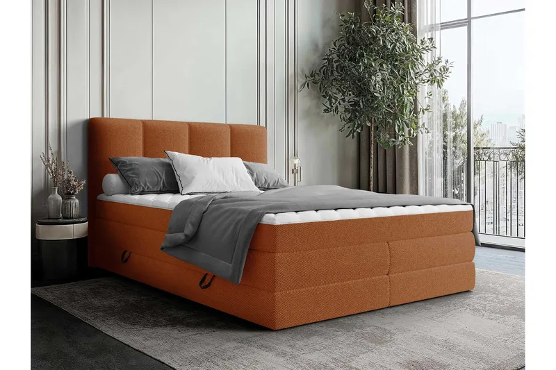 Pinta Säilytyssänky 180x200 cm - Oranssi - Huonekalut - Sänky - Sängyt säilytystilalla