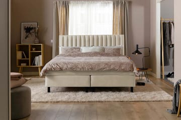 Princess sänkypaketti – jenkkisänky 120x200 cm kangasta petauspatjalla, kovuus medium - Beige - Huonekalut - Sänky - Jenkkisängyt
