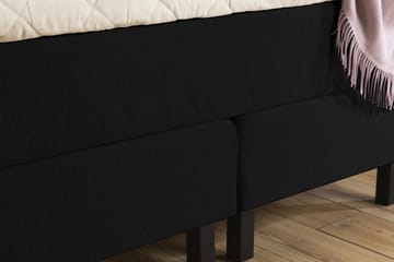 Princess sänkypaketti – jenkkisänky 120x200 cm kangasta petauspatjalla, kovuus medium - Musta - Huonekalut - Sänky - Yhden hengen sängyt